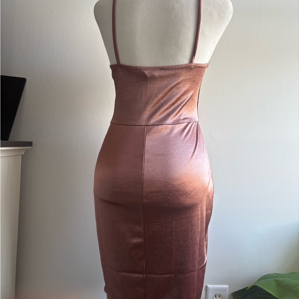 LULUS Elegant Pink Satin Dress. Size S - Picture 11 of 11